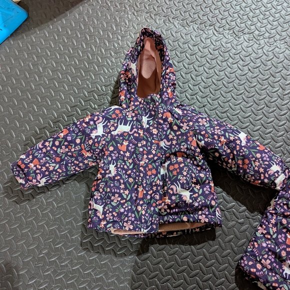 Carter's Purple and Pink Overalls And 3in1 Jacket for Winter - Picture 3 of 7